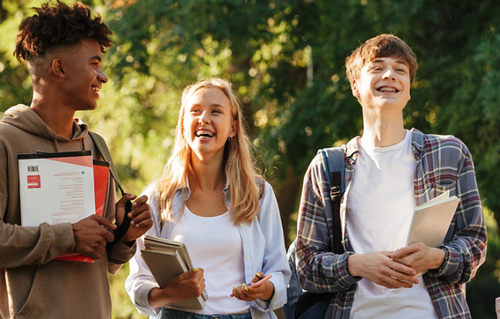 group of students smiling