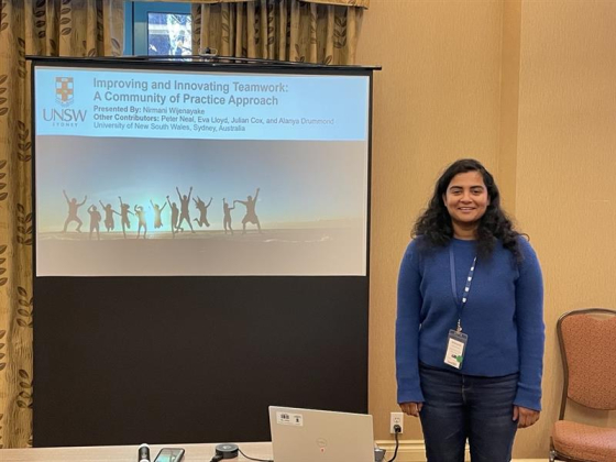 Dr Nirmani Wijenayake Gamachchige presenting at SoTL conference