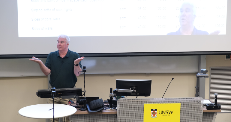Steven Davis during his lecture 