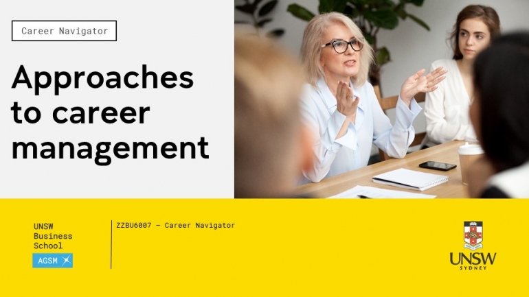 Approaches to career management