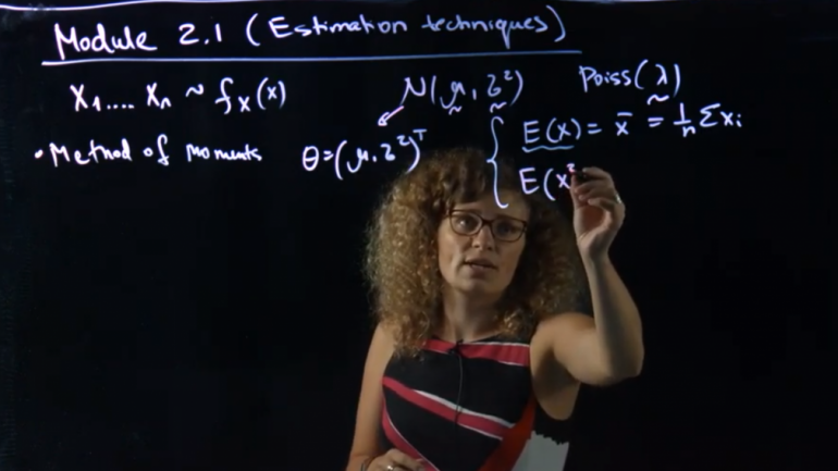 UNSW academic using lightboard to teach