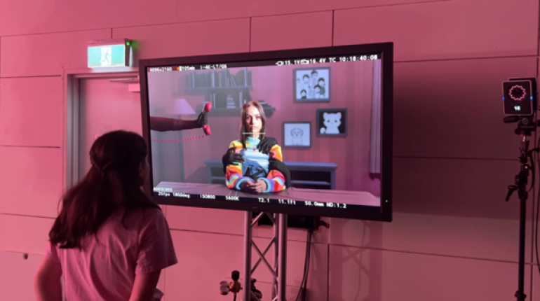 A music video shoot in Virtual Production