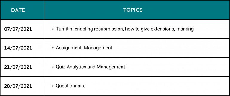 July ETS Webinars