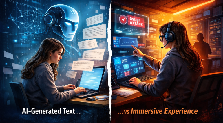 AI generated image two students working