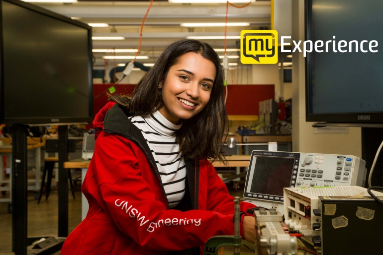 myExperience promotion photo of student