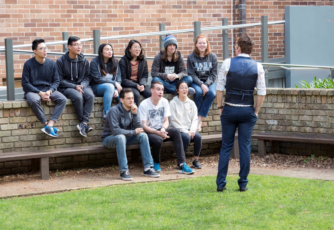 Students with Dr Daniel Mansfield 