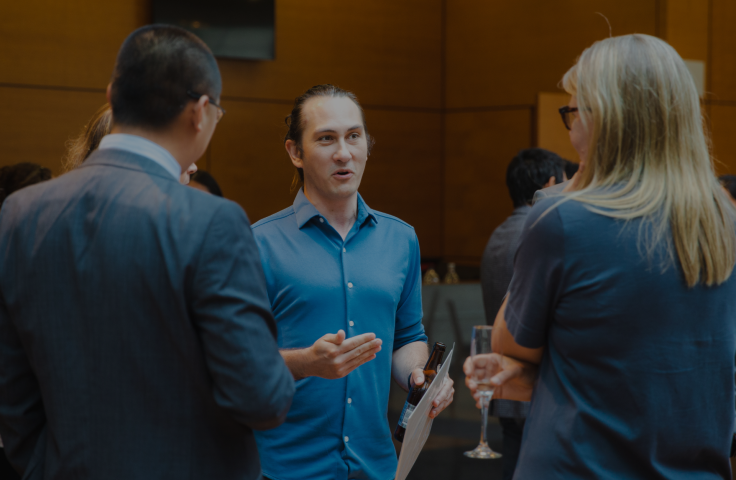 Teachers chatting over drinks