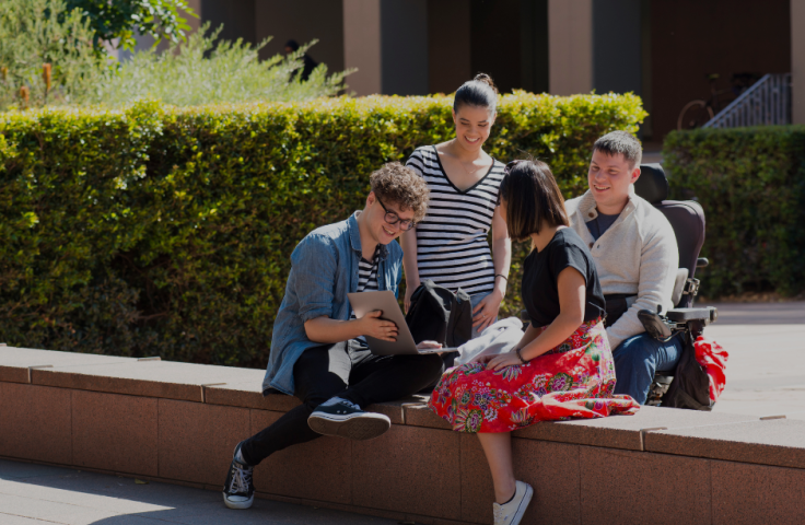 Students gathering outside UNSW