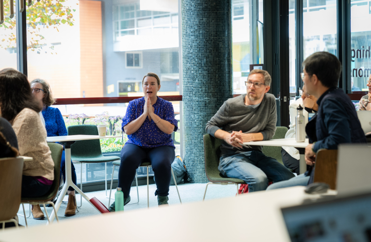 Nexus collegues attending a meeting at the Teaching Commons