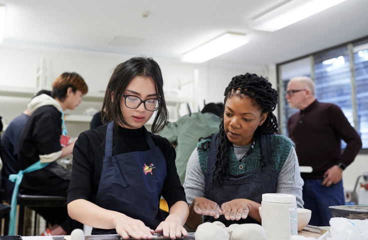 ADA students in a ceramic class