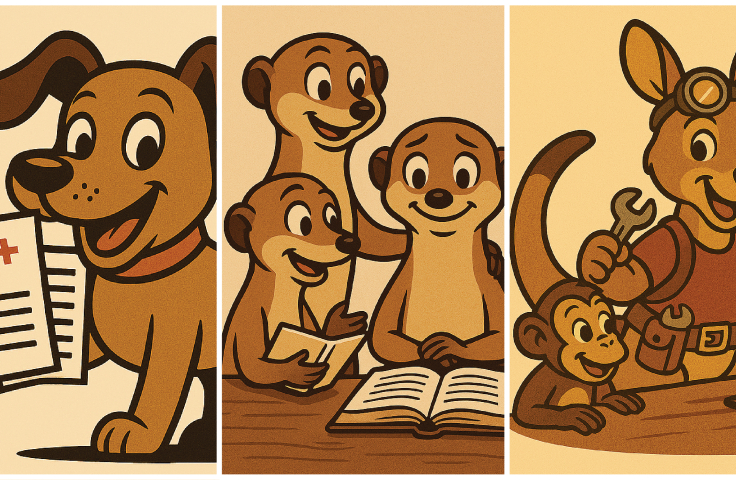 Cartoon of three personas to identify students