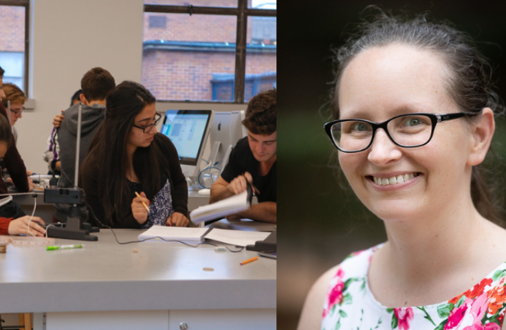 Elizabeth Angstmann Image and Image of students working on project