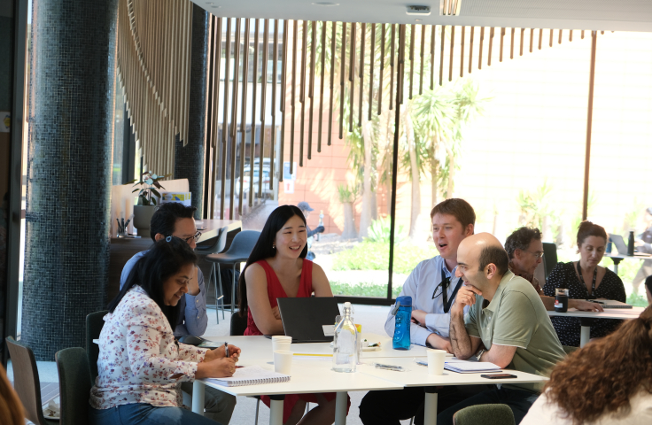 UNSW Academic staff chatting at Teaching Commons