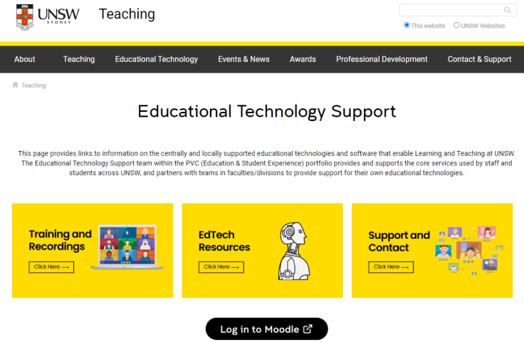 Educational Technology Landing Page