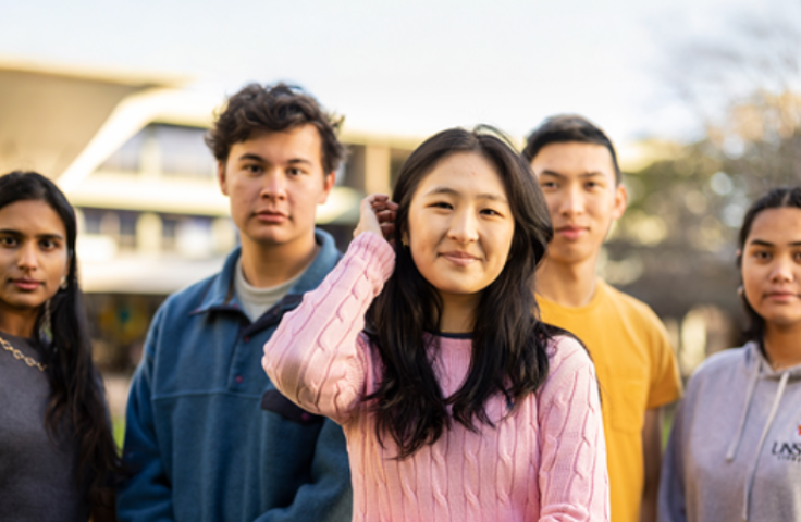 Students smiling
