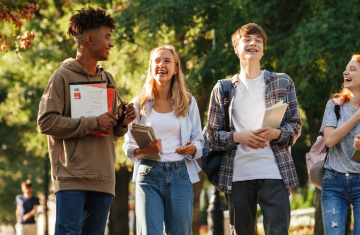 Students talking