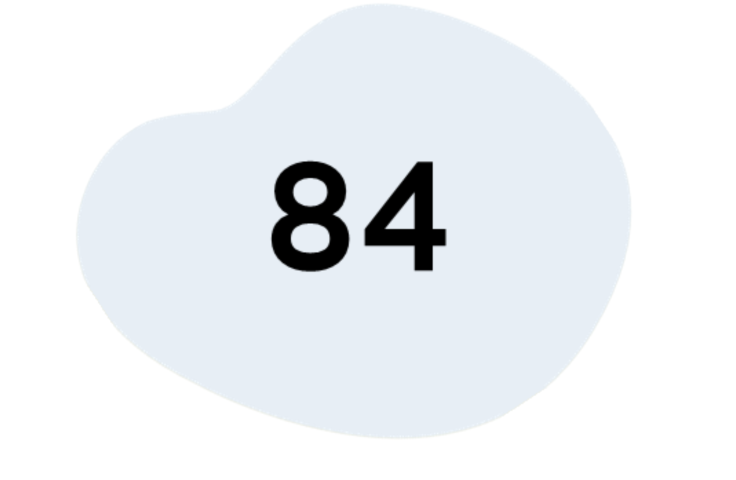 Text: 84