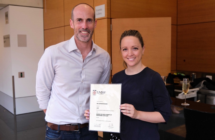 UNSW Award winner with Head of School