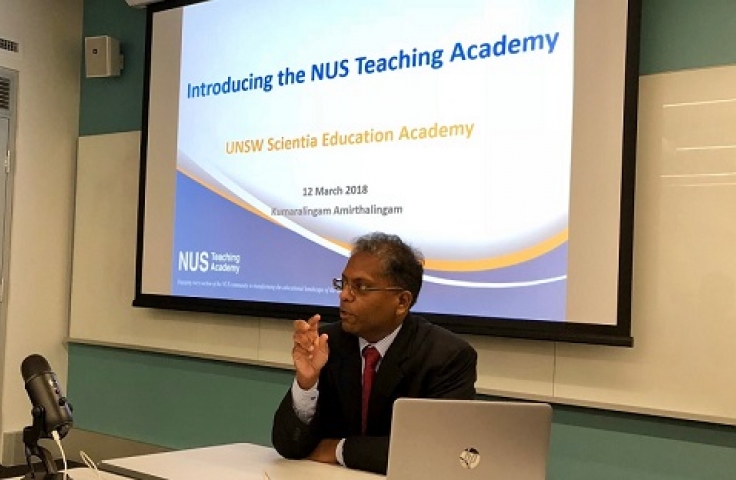 Kumar (Kumaralingam) Amirthalingam, Chair of the Teaching Academy, from the National University of Singapore (NUS)