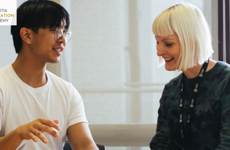 Two students talking