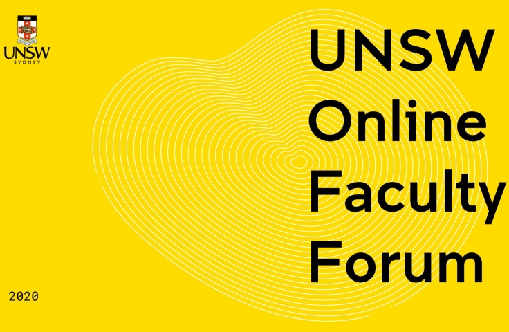 UNSW Online Faculty Forum on yellow background