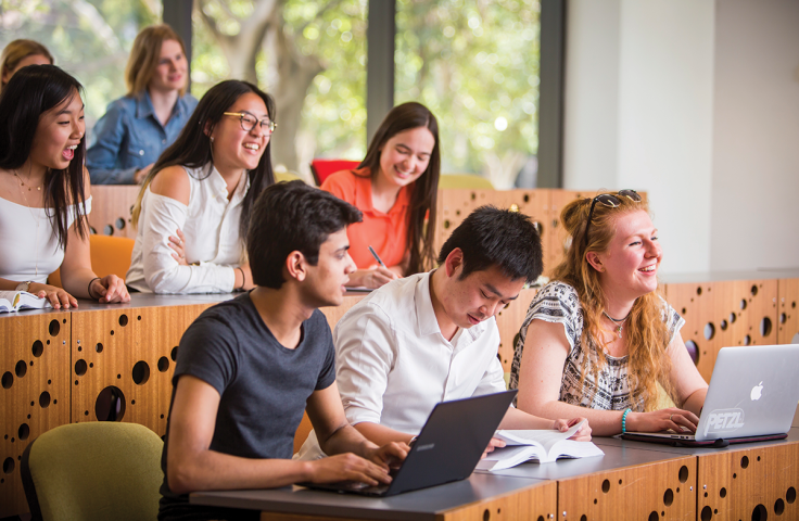 Happy UNSW students in class