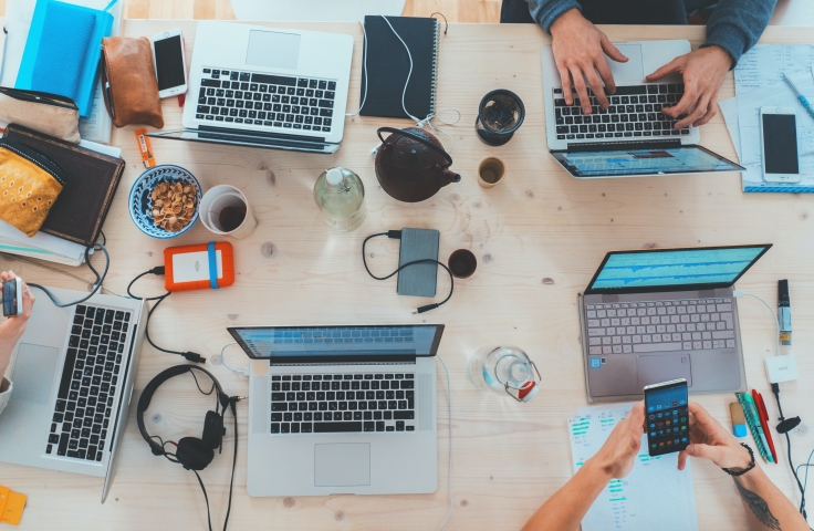 computers on table